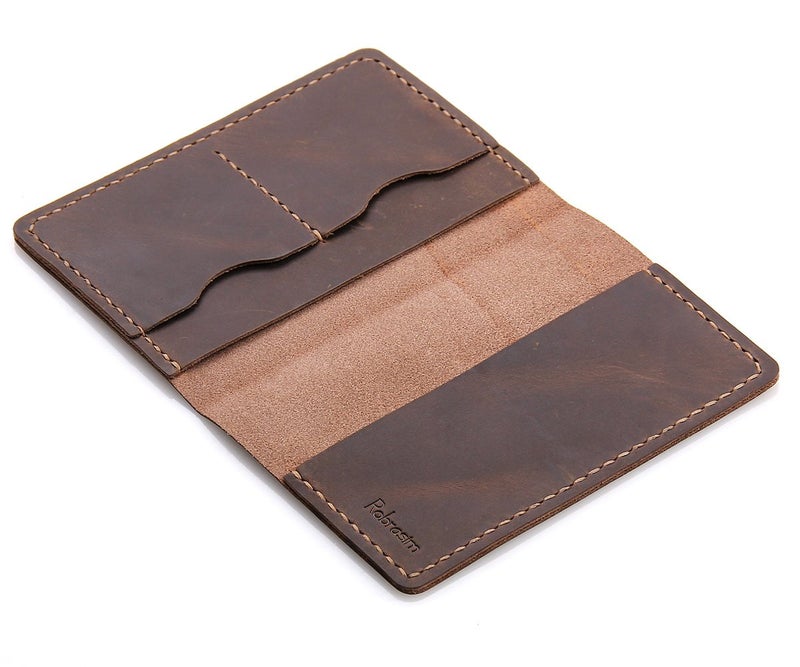 Robrasim Leather Journal Cover for Field Notes, Notebook Cover For Moleskine Cahier, Handmade Vintage Leather Cover for 3.5" x 5.5" Notebooks, Brown - Image 5